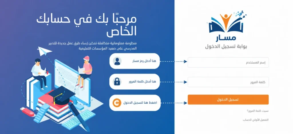 دخّل-كود-مسار-وكلمة-السر-ديالك